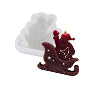 Moule en silicone en forme de Père Noël pour savon fait à la main, projet de résine époxy, décoration de Noël