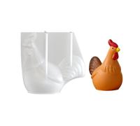 Moule en silicone en forme de poulet, parfait pour la fabrication de textures, décoration d'intérieur, projet créatif, coffret cadeau