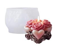 Moule en silicone en forme de rose pour fabrication de savons en résine époxy, artisanat fait main, décoration de mariage