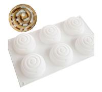Moule en silicone en forme de rouleau de cannelle, de chignon et de chocolat, de bougie, de dessert, de cire, de savon (rouleau de cannelle)