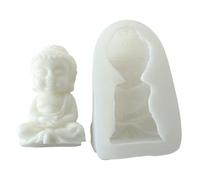 Moule en silicone en forme de statue de Bouddhas 3D pour savon, résine, gâteau, chocolat, croyants bouddhistes