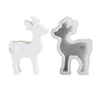 Moule en silicone en forme de statue de cerf de Noël pour bougies, savons, résine époxy