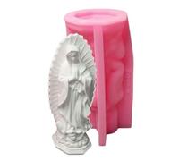 Moule en silicone en forme de statue de dame prière pour la fabrication de savon parfumé, cadeau de pendaison de crémaillère et moulage de résine pour décoration de bureau