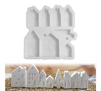 Moule en silicone en forme de statue de maison - Moule en argile pour décoration d'intérieur esthétique, résine époxy, moule en silicone pour la Saint-Valentin, Noël