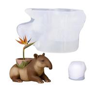 Moule En Silicone En Forme De Tapir - Moule En Résine Animale 3D Pour Pots De Fleurs, Bougeoirs, Tasses De Rangement | Jardinières De Bricolage, Porte-stylos, Artisanat De Décoration Intérieure | Moul