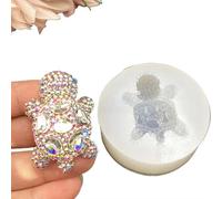 Moule en silicone en forme de tortue - Moule en forme de tortue diamant à 1 cavité pour art en résine, dessous de verre époxy, bougies et savon | Moule flexible et anti-adhésif pour cadeaux de