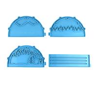 Moule en silicone en forme de traîneau de renne pour décorations de Noël, décorations d'intérieur, porte-clés, boucles d'oreilles, bijoux, flocons de neige/rennes