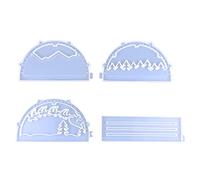 Moule en silicone en forme de traîneau de renne pour décorations de Noël, décorations d'intérieur, porte-clés, boucles d'oreilles, bijoux, flocons de neige/rennes