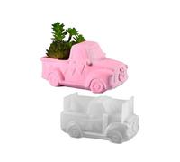 Moule en silicone en forme de véhicule unique en forme de voiture rétro pour pot de fleurs et récipients, moule à ciment en béton