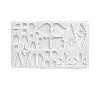 Moule en silicone en forme de verre à vin fait à la main en forme de cœur, géométrique, boucles d'oreilles, outils de fabrication de bijoux, moules en résine