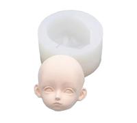 Moule en silicone en forme de visage de poupée 3D - En céramique - Moule en silicone - Moule à gâteau ou chocolat