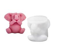 Moule en silicone en forme d'éléphant de qualité alimentaire pour travaux manuels - Convient pour les projets de décoration de fête et la maison