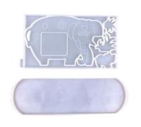 Moule en silicone en forme d'éléphant en résine époxy pour la fabrication de statues d'animaux, décorations de bureau, décorations de fête à la maison, décorations de table