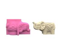 Moule en silicone en forme d'éléphant pour pots de fleurs en béton, vase, plâtre, ciment, porte-stylos, décorations, jardinières