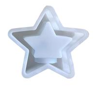 Moule en silicone en forme d'étoile à cinq branches - Support en silicone solide pour les amateurs de décoration de Noël faites à la main, les décorations artistiques de la maison
