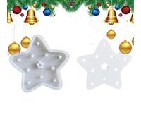 Moule en silicone en forme d'étoile Moule À Coulée De Noël Saisonnier À | Empreinte Figure Étoile En Silicone Pour jardin, bonbons, chocolat, savon, desserts, fondant, B