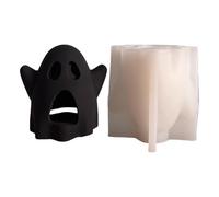 Moule en silicone en forme d'Halloween pour support de résine époxy, support de bougie chauffe-plat, artisanat, décoration de la maison, ciment artisanal, support de bougie chauffe-plat en silicone