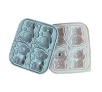 Moule en silicone en forme d'ours pour la Saint-Valentin, gâteaux, mousses au chocolat, bonbons, pâtisserie, moules à dessert résistants aux hautes températures
