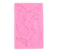 Moule en Silicone en Relief Moule en Silicone Baroque Petite Fleur Dentelle Feuille D'arbre Européen Fondant en Relief Gâteau de Cuisson Décoration au Chocolat pour la Maison Cuisine Boulangerie(1#)