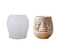 Moule en silicone en relief pour arbre de Noël, outil artisanal flexible, moules d ' artisanat parfaits pour les projets décoratifs de jardinière en résine Moule en silicone de Noël pour jardinière en