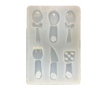 Moule en silicone époxy facile à utiliser pour la fabrication de bijoux et accessoires de fourchette, moule en silicone pour fourchette