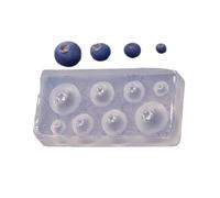 Moule en silicone époxy flexible et robuste en forme de castes de myrtille pour travaux manuels et décoration de la maison Moule alimentaire miniature