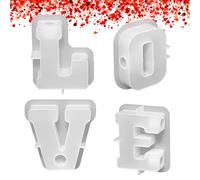 Moule en silicone époxy pour bougie - Lettre - Pour la décoration de la maison, le béton, les travaux manuels, les vacances, la Saint-Valentin