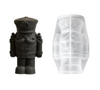 Moule en silicone facile à démouler en forme de statues de soldat de roi - Convient pour divers matériaux - Moule de décoration d'intérieur