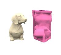 Moule en Silicone facile à démouler, moules de jardinière succulente en forme de chien, adaptés Vases, porte-stylo en béton, Pots succulents, moule de fabrication à la main