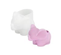 Moule en silicone facile à nettoyer en forme d'éléphant pour loisirs créatifs - Convient pour la fabrication de supports de décoration d'intérieur