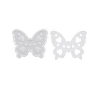 Moule en silicone facile à utiliser avec motif papillon creux pour conteneurs de rangement, projets d'art décoratif, moule en silicone léger 30 g