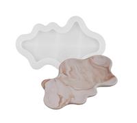 Moule en silicone facile à utiliser créant des plateaux décoratifs avec une forme de vagues unique, adapté pour offrir des bijoux faits à la main