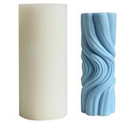 Moule en silicone fait à la main de forme cylindrique en époxy, gypse, décoration d'intérieur, pour décoration artistique, savon, plâtre, fondant, chocolat pour la fabrication d'argile