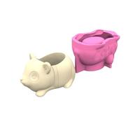 Moule en silicone fait à la main - En forme d'animaux - Pour ciment ou plâtre - Pour concevoir un récipient juteux - Pots de fleurs en silicone