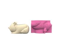 Moule en silicone fait à la main - En forme d'animaux - Pour ciment ou plâtre - Pour concevoir un récipient juteux - Pots de fleurs en silicone