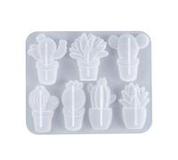 Moule en silicone fait à la main en forme de cactus pour chaîne et porte-clés en résine époxy