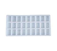 Moule en silicone fait à la main en forme de lettres avec symboles et runes énergétiques