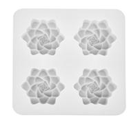 Moule en Silicone Fait Main à Quatre Fleurs pour Savonnette et Bougie