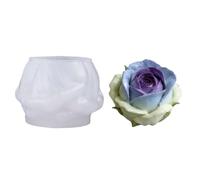 Moule En Silicone Fleur | Décoration Artisanale En Argile Pour Aromathérapie Forme Rose | Moules Silicone Fleur,Pour Fêtes Anniversaire Bureau Maison Chambre École Dortoir