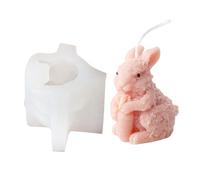 Moule en silicone flexible 3D en forme de lapin pour la personnalisation de la création de bougies et des décorations festives pour la décoration de la maison