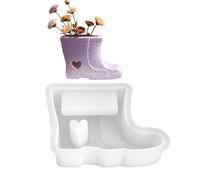Moule en Silicone Flexible en forme de botte de pluie en forme de cœur, pour projets artistiques et décoration, moule de Vase en de botte de pluie en de cœur
