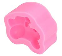 Moule en silicone flexible et doux réutilisable en forme d'animal mignon - Outil de cuisson pour gâteaux, fondants au chocolat, bonbons, fournitures de cuisine - Rose