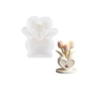 Moule en Silicone Flexible et robuste en forme de fleur avec amour, pour fabriquer des lumières élégantes et des objets décoratifs, moule Floral en Silicone