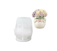 Moule en Silicone Flexible et robuste en forme de fleur avec amour, pour fabriquer des lumières élégantes et des objets décoratifs, moule Floral en Silicone