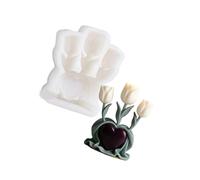 Moule en Silicone Flexible et robuste en forme de fleur avec amour, pour fabriquer des lumières élégantes et des objets décoratifs, moule Floral en Silicone
