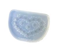 Moule en silicone flexible fabriqué à la main en forme de cœur et de nœud. Parfait pour réaliser des travaux manuels et des projets de cadeau