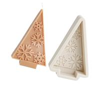 Moule en silicone flexible facile à démouler en forme de flocons de neige, arbre de Noël, fournitures de fabrication de bijoux en forme de pin
