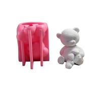 Moule en silicone flexible facile à démouler en forme d'ours en forme d'ours - Pratique pour la fabrication de bijoux