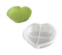 Moule en silicone flexible facile à utiliser - Plateau en forme de feuilles - Accessoire d'artisanat pour débutants - Assiette à fruits - Moule à bijoux