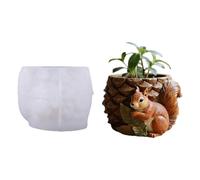 Moule En Silicone Flexible Forme D'écureuil Pour Ciment Résine Et Supports Décoratifs Moule Silicone Pour Jardinière Succulente